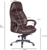AMSTYLE Designer Bürostuhl Bezug Echtleder Braun Produktbild-Vorschau 11