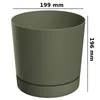 Blumentopf mit Untersetzer Ø19,9 cm Höhe 19,6 cm Rund Matt Produktbild-Vorschau 2