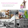 A collage of images showing different uses of a shopping trolley, including laundry, shopping, gardening, and elderly assistance. Voir les images du produit