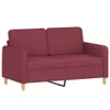 Maison Exclusive - 2-tlg. Sofagarnitur mit Kissen Weinrot Produktbild-Vorschau 3