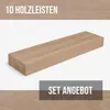 10er-Set Holzleisten - Eiche gehobelt - 40 x 40 x 500 mm Produktbild-Vorschau 3