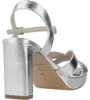 Tamaris Damen Sandalette Gold Silber Metallic Optik Karree Produktbild-Vorschau 3