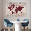 MuchoWow® Poster Weltkarte - Rot - Blumen 120x80 cm - Produktbild-Vorschau 5