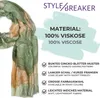 styleBREAKER Damen Schal mit farbigem Ginkgo Leaves Blätter Produktbild-Vorschau 5