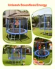 VEVOR trampolino da esterno a terra 244 x 244 cm con rete Anteprima dell’immagine prodotto 7