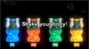 Four cartoon-like characters in bottles, each labeled P1, P2, P3, and P4, with the text "Shake your body!" displayed in the center. Produktbild-Vorschau
