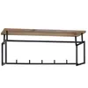 FineBuy Wandgarderobe Mango Massivholz 70cm Ablage - Produktbild-Vorschau 6