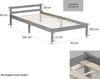 Homestyle4u drevená posteľ 90x200 mládežnícka posteľ Náhľad obrázku produktu 7