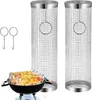 2er Set Zylindrischer Grillkorb Rund aus Edelstahl mit 1x Produktbild-Vorschau 1