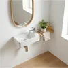 Vasque lave-mains à suspendre rectangle en terrazzo 45x28cm Voir les images du produit 1
