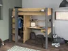 Lit surélevé avec bureau + armoire - 90 x 200 cm - Naturel Voir les images du produit 4