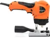 A close-up studio shot of an orange and black rotary tool with a dust collection attachment, set against a white background. Náhľad obrázku produktu