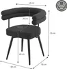 ML-Design Esszimmerstühle drehbar 6er Set Dunkelgrau Produktbild-Vorschau 7