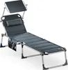 CASARIA® Sonnenliege klappbar Wetterfest mit Dach Produktbild-Vorschau 1