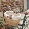 Kosz rowerowy, kosz rowerowy dla zwierząt, wiklinowy kosz Podgląd zdjęcia produktu 4