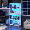 BROTTAR Weiße Glasvitrine mit LED 3 Farben, Produktbild-Vorschau 1
