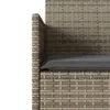 vidaXL Gartensofa 2-Sitzer mit Tisch und Kissen Grau Poly Produktbild-Vorschau 8