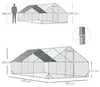 PawHut Kurnik wolnowybiegowy ze stali, 300 x 600 x 200 cm Podgląd zdjęcia produktu 4
