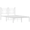 vidaXL Struttura letto con testiera in metallo bianco Anteprima dell’immagine prodotto 4