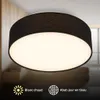Briloner Plafonnier LED abat-jour en tissu Ø30x10,5 cm rond Voir les images du produit 2