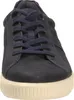 A close-up, front-facing view of a navy blue sneaker with a beige sole. Produktbild-Vorschau