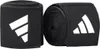 Two black boxing hand wraps with white Adidas logo. Produktbild-Vorschau