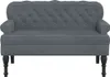 Panca con schienale grigio scuro 119,5x64,5x75 cm in Anteprima dell’immagine prodotto 4
