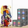 Grand meuble de rangement pour literie et vêtements, gris, Voir les images du produit 17