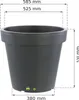 Pot de fleurs rond Diamètre 58 cm Jardinière anthracite Voir les images du produit 3