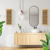 Relaxdays, Badezimmer Hängeschrank, Bambus, 66x35x20 cm, 2 Produktbild-Vorschau 3
