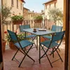 VCM 5-teilig Balkonmöbel Set, Gartentisch 80x55 cm mit 4 Produktbild-Vorschau 1
