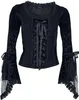 Gothicana by EMP Damen schwarzes Langarmshirt mit Rüschen M Produktbild-Vorschau 1