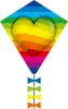 Ecoline latawiec dla dzieci Eddy Rainbow Heart 50 cm Podgląd zdjęcia produktu 1