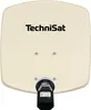 A satellite dish with a logo and some text. Produktbild-Vorschau