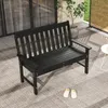 GOPLUS Gartenbank wetterfest, 2 Sitzer Parkbank Kunststoff, Produktbild-Vorschau 2