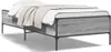 Bettgestell Grau Sonoma 90x190 cm Holzwerkstoff und Metall Produktbild-Vorschau 2