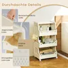 COSTWAY Składany wózek na kółkach, 4-poziomowy wózek Podgląd zdjęcia produktu 7