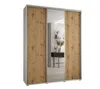 Šatní skříň YVONA 3 - 200/45 cm, bílá / dub artisan / Náhled obrázku produktu 2