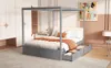 Letto a baldacchino Sweiko140x200 cm con ampi cassetti e Anteprima dell’immagine prodotto 9