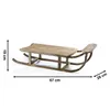 A wooden sled with dimensions indicated by measurement lines and text. Podgląd zdjęcia produktu