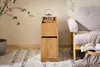 SoBuy Couchtisch FBT158-N aus Naturholz im skandinavischen Design mit Teeservice auf der Ablagefläche Voir les images du produit