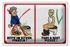 Blechschild WC 30x20cm Toilette Bitte im Sitzen pinkeln Produktbild-Vorschau 1