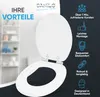 SANILO® WC-Sitz mit Absenkautomatik Weiß, Toilettendeckel Produktbild-Vorschau 2