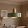LUXOLAR Pendelleuchte Salbeigrün Ø20 cm – Moderne LED Produktbild-Vorschau 2