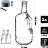 KADAX Bouteilles de vin 1,75L, 2 pièces, grandes bouteilles Voir les images du produit 2