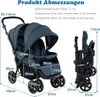 Poussette double pliable, dossier réglable, capacité de Voir les images du produit 2