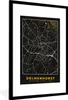 MuchoWow® Gerahmtes Poster Delmenhorst - Gold - Stadtplan - Produktbild-Vorschau 1
