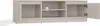 A beige TV stand with open compartments and one open door, shown from the front. Náhled obrázku produktu