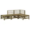 The Living Store 4-tlg. Garten-Lounge-Set Kiefernholz Produktbild-Vorschau 3