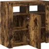 vidaXL Sideboard mit LED-Beleuchtung Räuchereiche 80x35x75 Produktbild-Vorschau 6